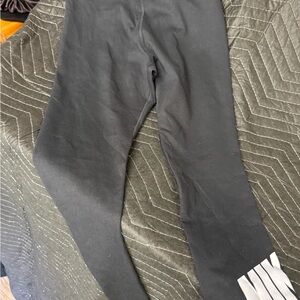 Nike Black Kids Leggings with White Logo
